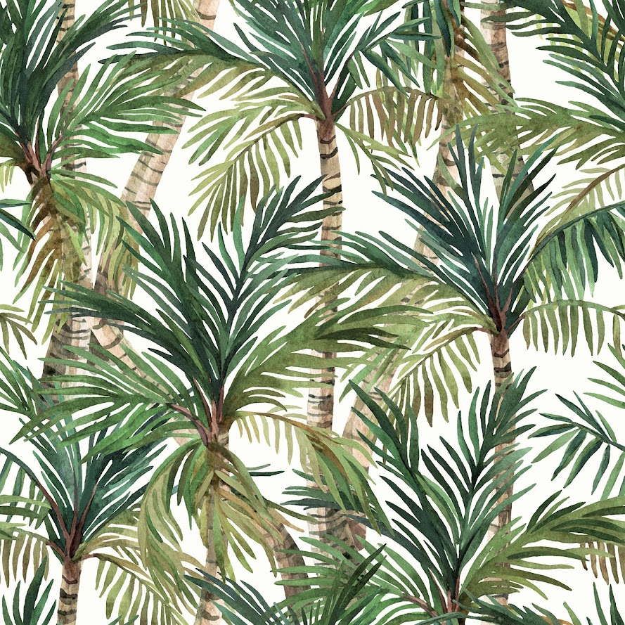 belgisches Tapeten Design Blätter Bäume grün weiss Decoprint aus Berlin online kaufen