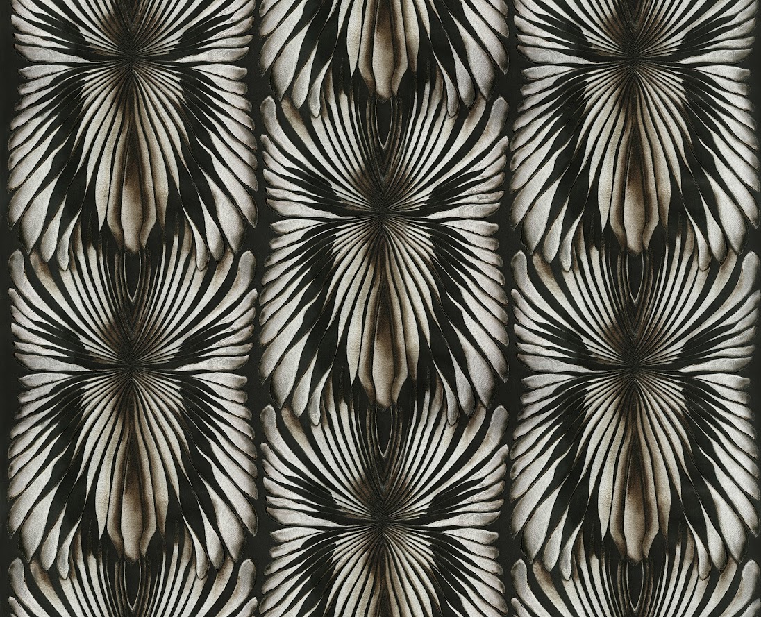 exklusives italienisches Tapeten Design schwarz grauRoberto Cavalli in Berlin kaufen