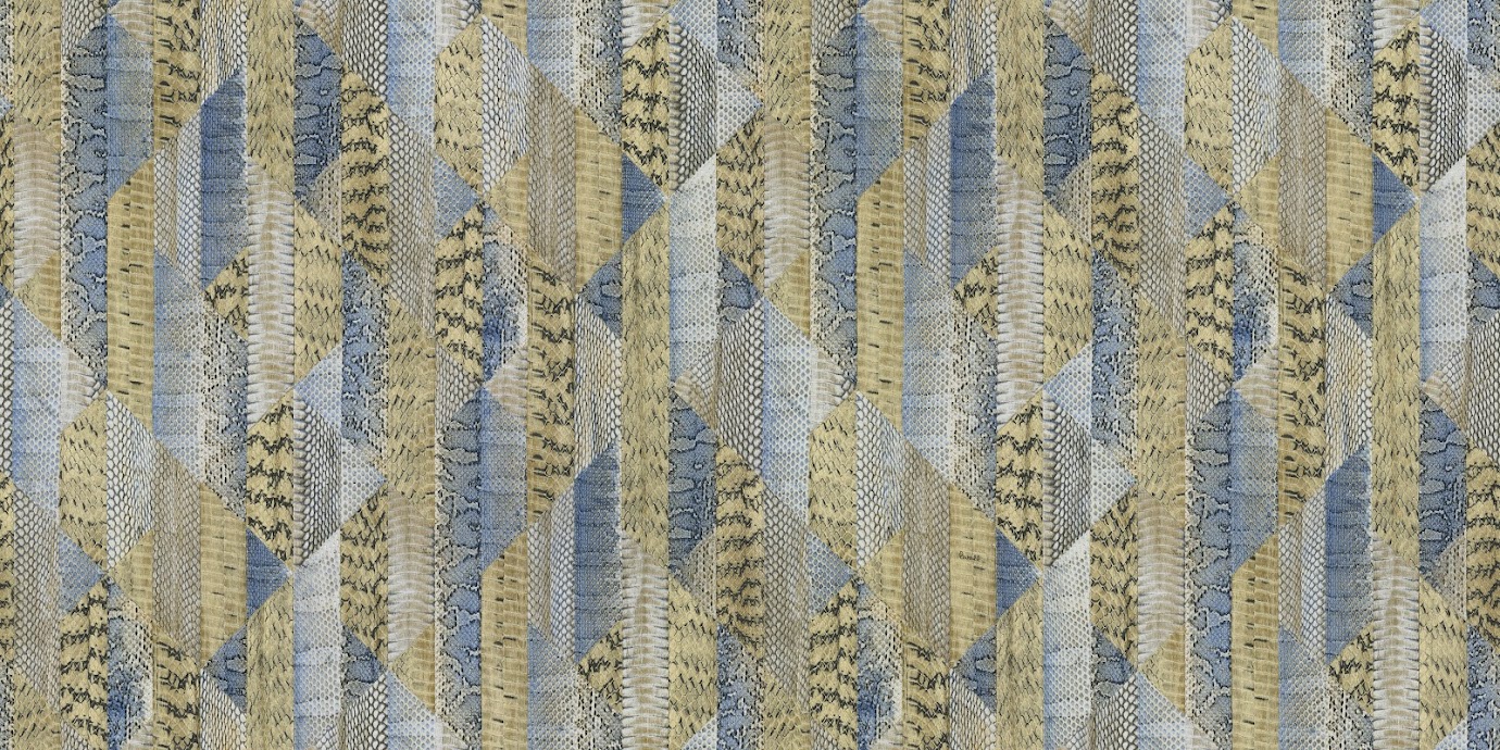exklusives italienisches Tapeten Design gold blau Roberto Cavalli in Berlin kaufen