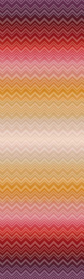 Tapeten Paneel italienisches Design Streifen gezackt rot orange gelb violett lila zum online kaufen